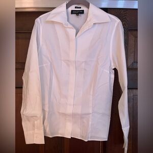 Jones New York Classic White Button Down Shirt
